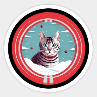 Egyptian Mau Cat Xmas, Love Cats Sticker